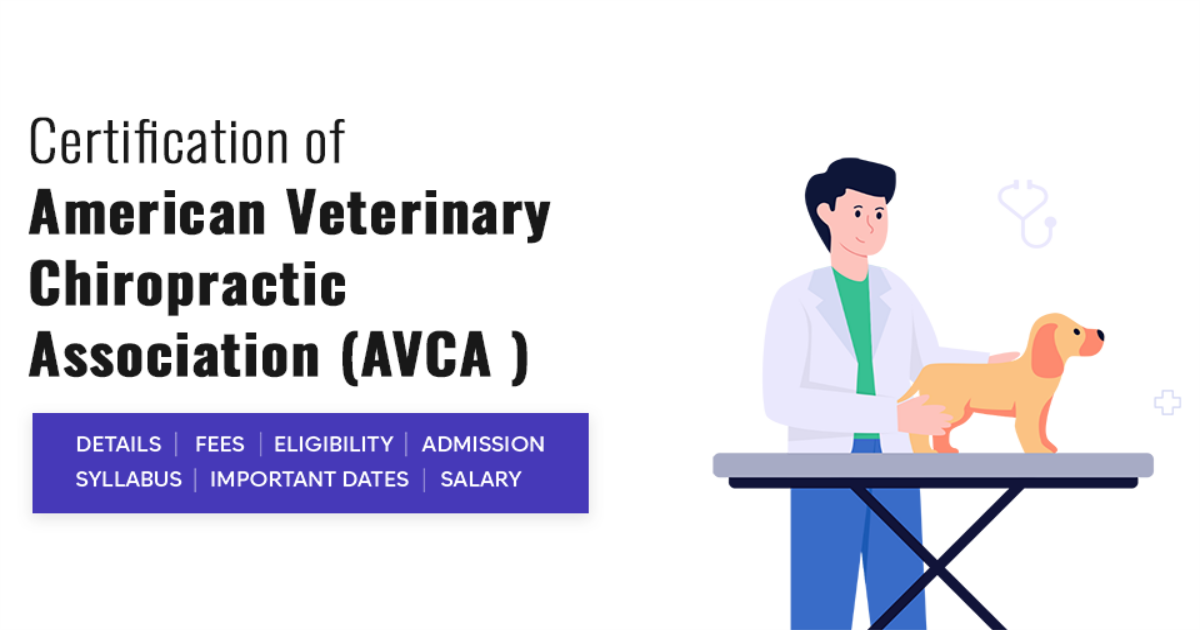 Certification of American Veterinary Chiropractic Association (AVCA