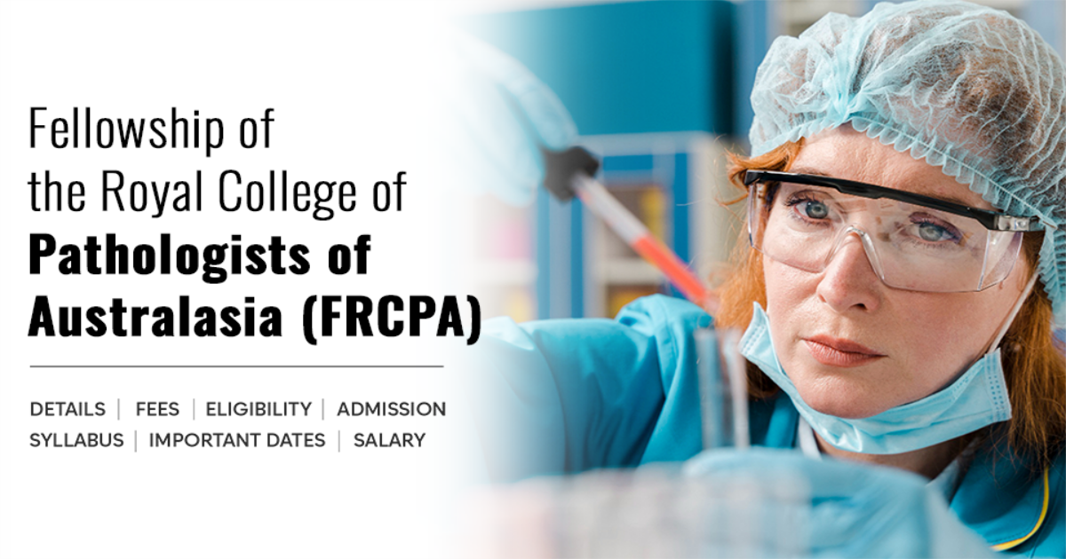 Fellowship of the Royal College of Pathologists of Australasia (FRCPA ...