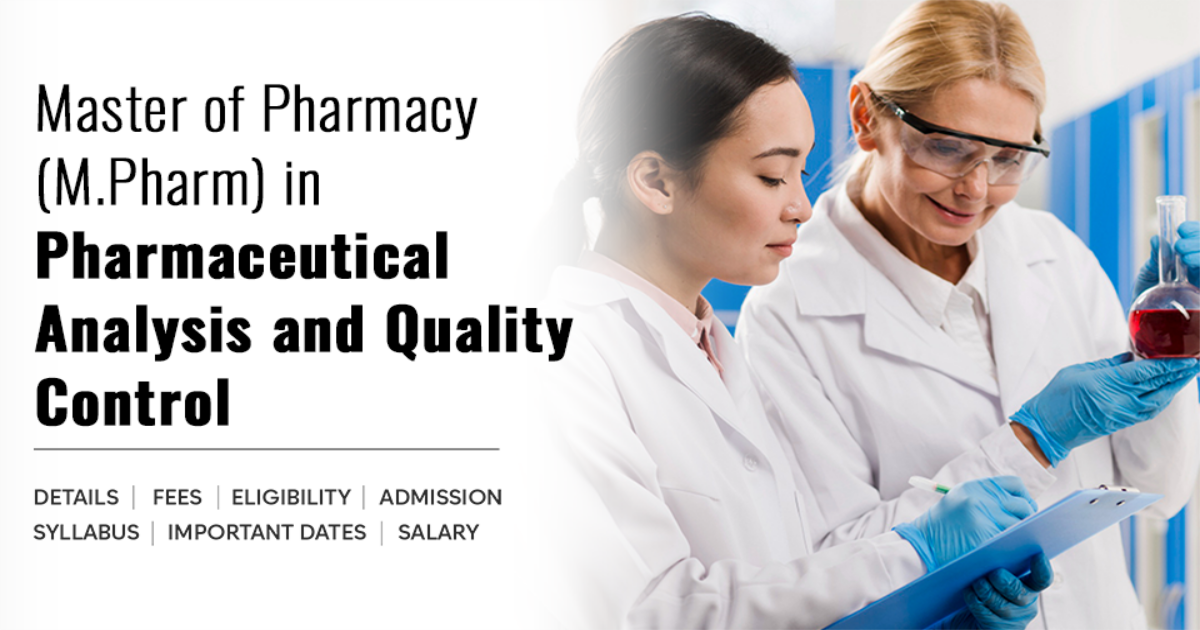 Master of Pharmacy (MPharm) in Pharmaceutical Analysis and Quality ...