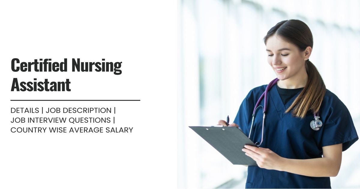Certified Nursing Assistant Definition,Roles,Job Details, Skills ...